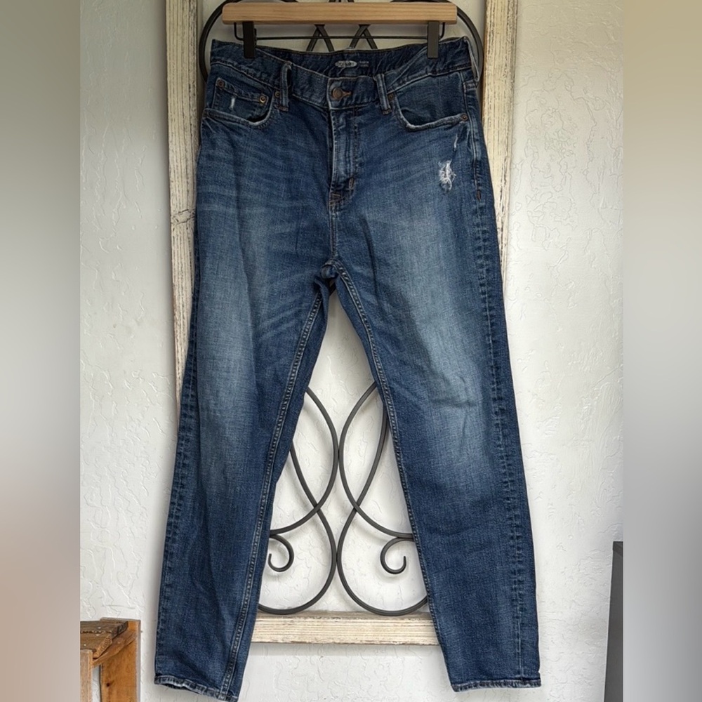 Old Navy • Men's Relaxed Slim Blue Denim Jeans • Built In Flex • 33X30